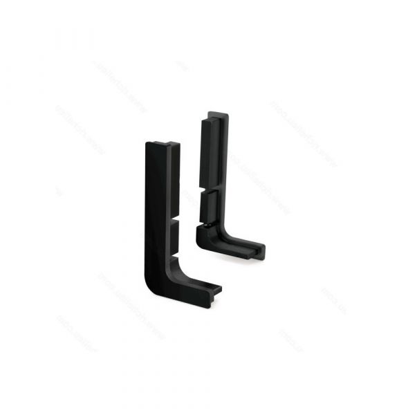 Hettich - Aluminium Gola Profile End Cap for L - Pair (Left & Right)